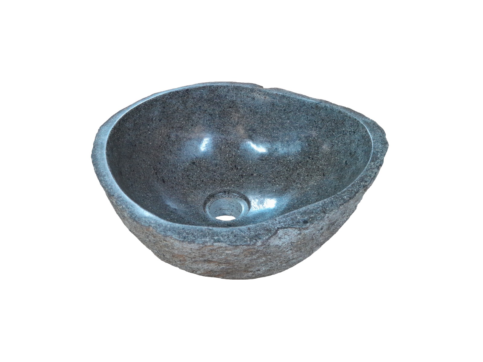 Natuurstenen Waskom Riviersteen 35 x 31 x 15 cm - Hover