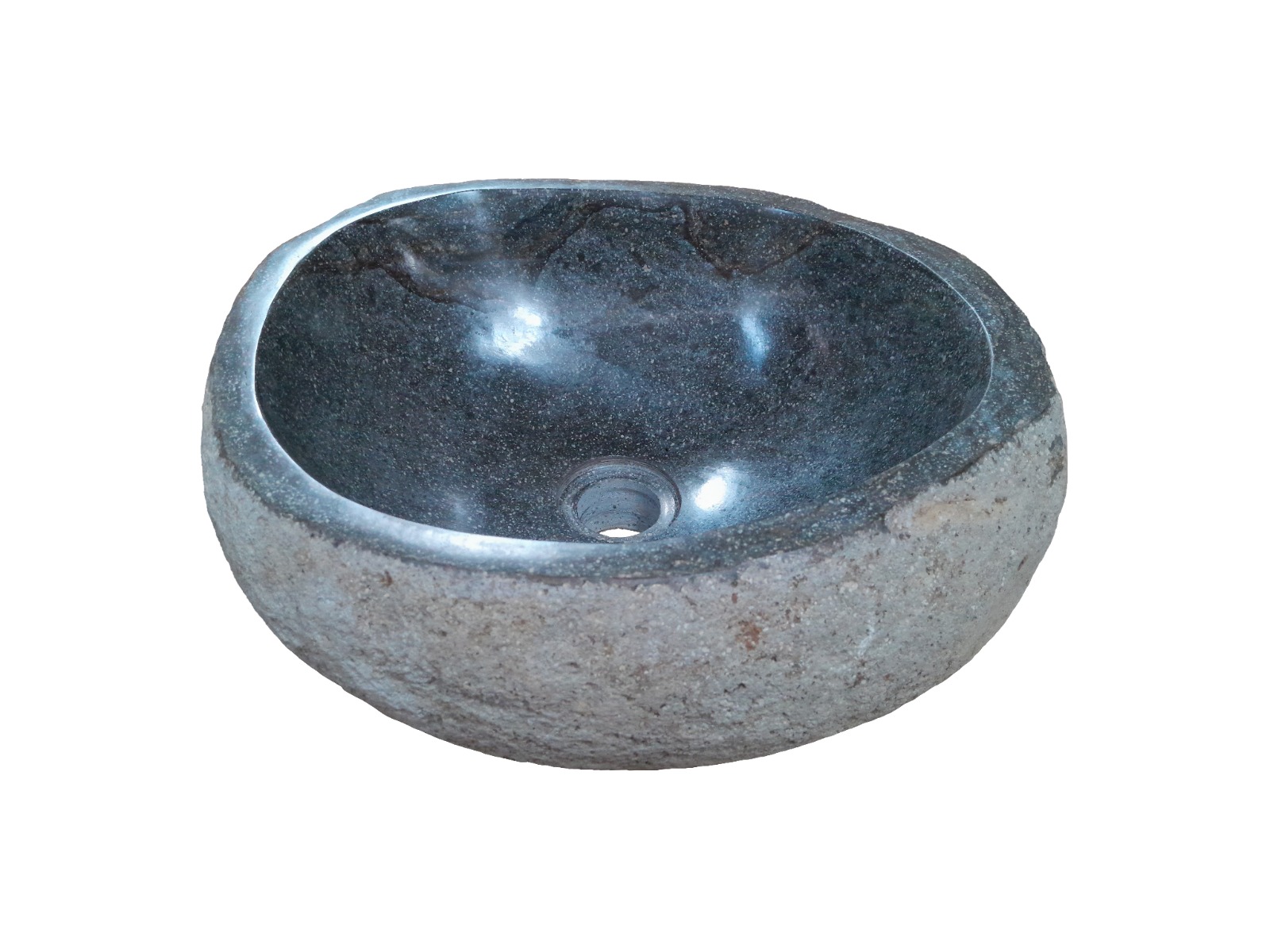Natuurstenen Waskom Riviersteen 36 x 33 x 15 cm - Hover