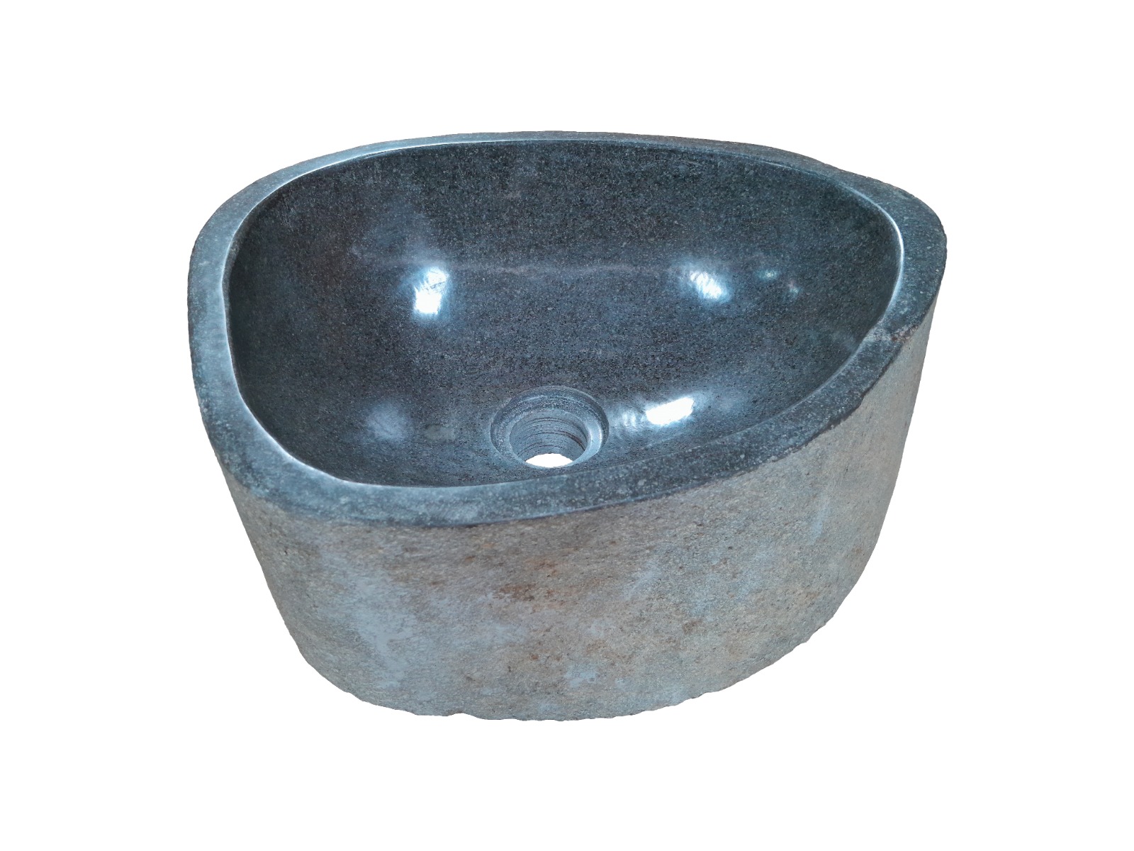 Natuurstenen Waskom Riviersteen 37 x 29 x 16 cm - Hover
