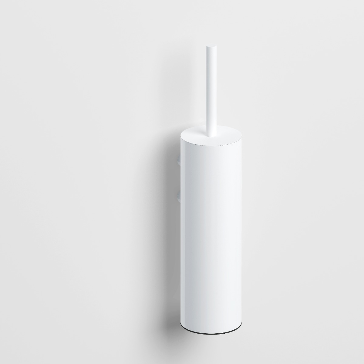 Clou - Sjokker Toiletborstelgarnituur, Wandmodel, Mat Wit Poedercoating - Hover