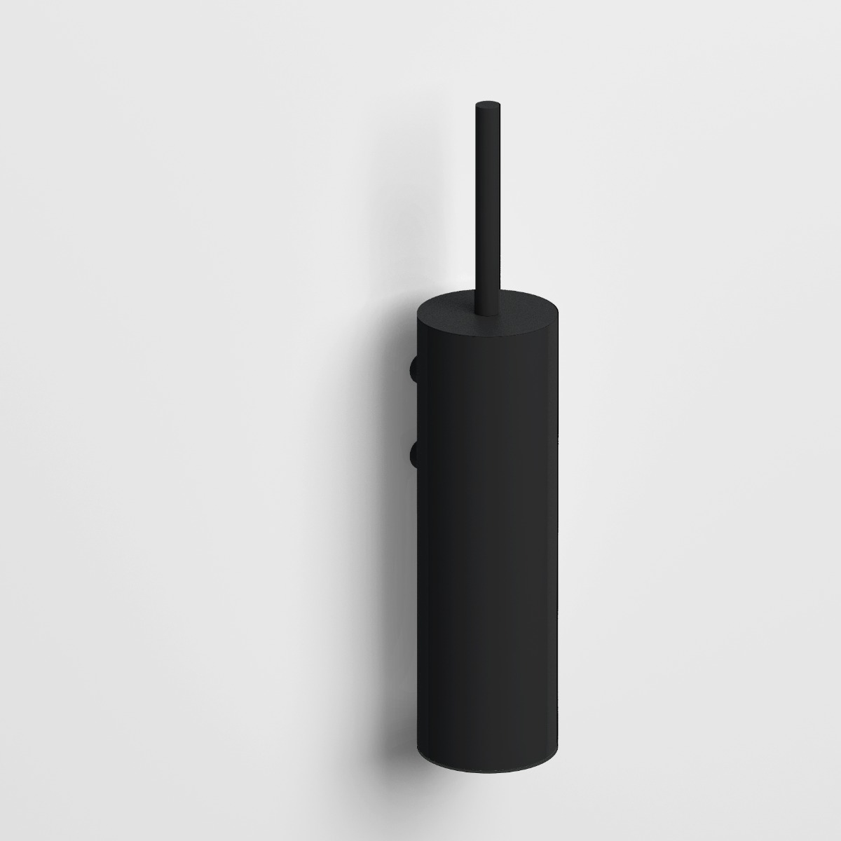 Clou -Sjokker Toiletborstelgarnituur, Wandmodel, Mat Zwart Poedercoating - Hover