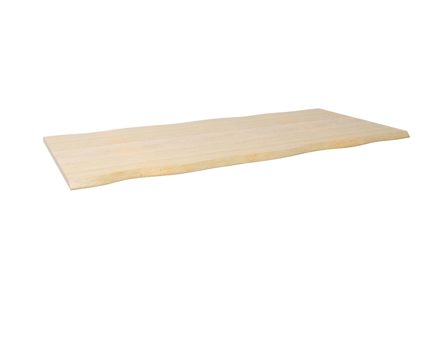 Eiken Boomstam tafelblad met buisframe onderstel - alternate view