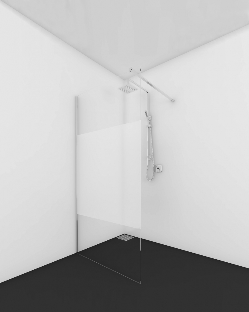Van Rijn Products ST01MGS inloopdouche met satijnband 40cm chroom - zonder stabilisatiestang - Hover
