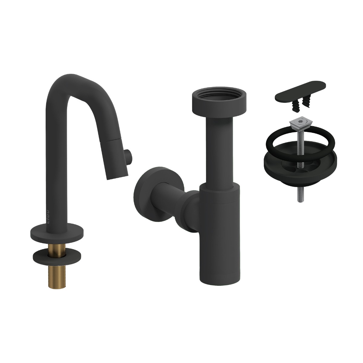 Clou - Set Tbv (New)flush / First Fonteinen, Mat Zwart - Hover