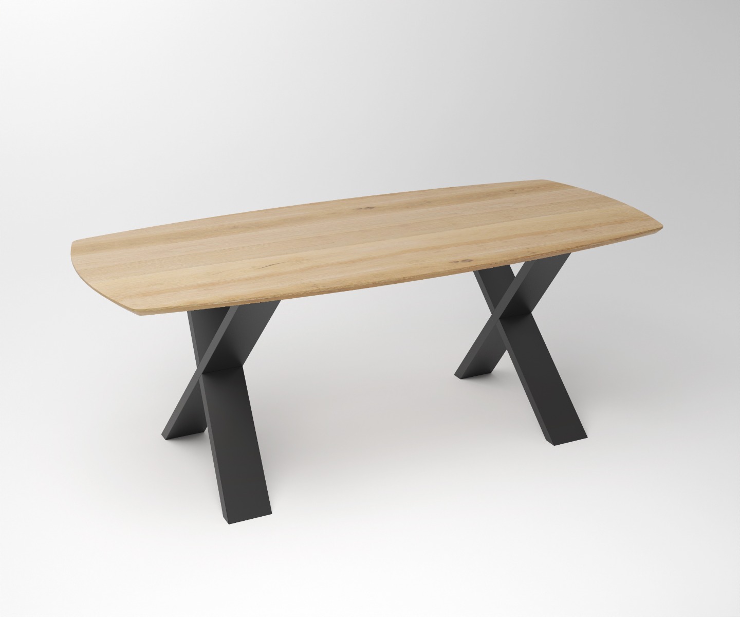 Miami Eiken eettafel met Big X frame - view 3