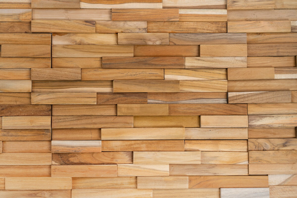 1 Caja Pasta de madera de teca -Paneles de pared 3D naturales 10 piezas | 1m2 - view 4